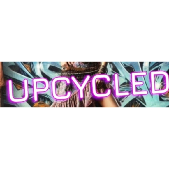 Upcycled Denim Jean Jacket with Strawberry Graphic - Picture 2 of 12